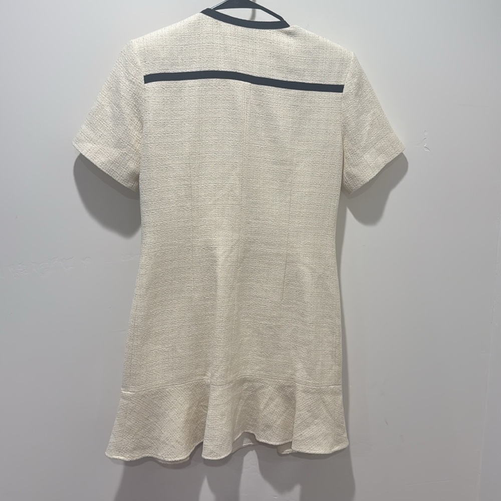 SANDRO jaipur crossgrain trim tweed mini dress U.S SIZE 40 - Picture 7 of 9